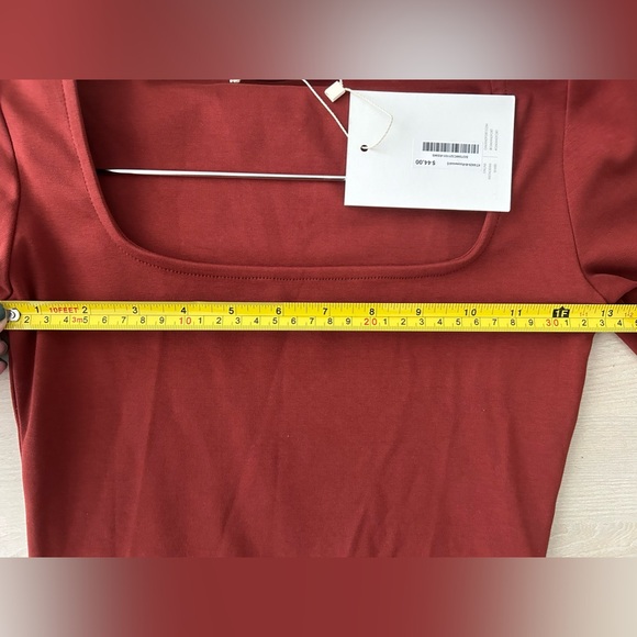 NWT Square Neck Bodysuit Sz Small - Picture 3 of 4